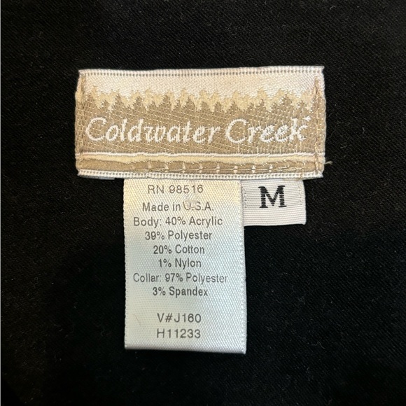 Coldwater Creek Tapestry Cabin Vest Vintage Moose Rustic Velvet Collar Medium - Picture 4 of 4